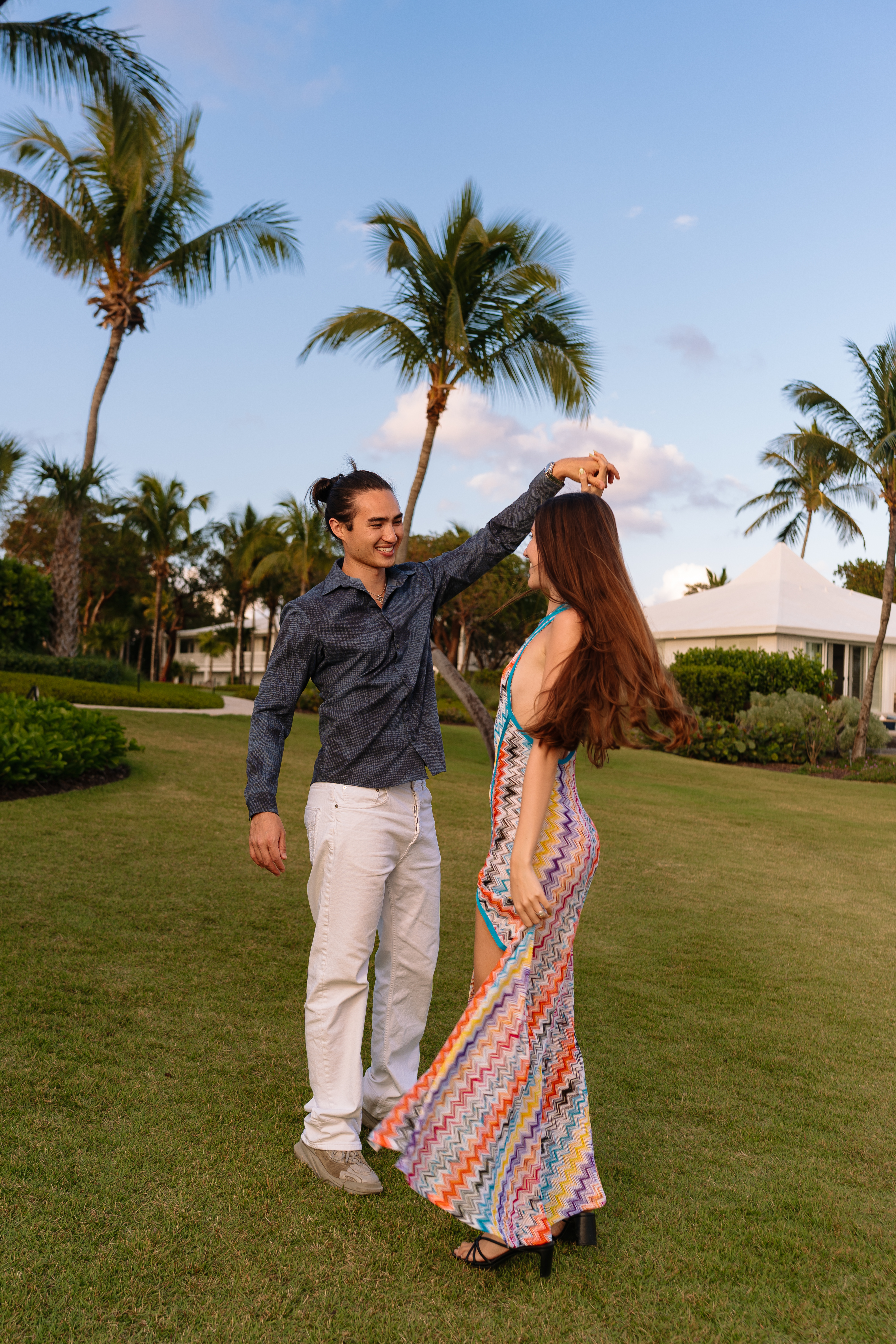 Dancing on the lawn